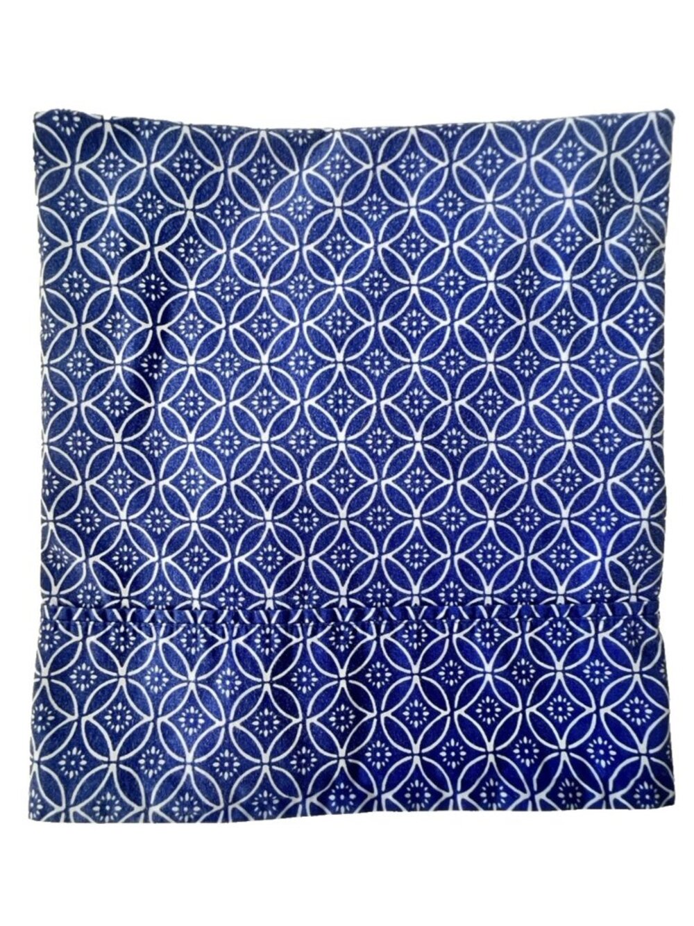 Geometric Pillowcase Blue White 100% Organic Cotton Threshold Target Standard